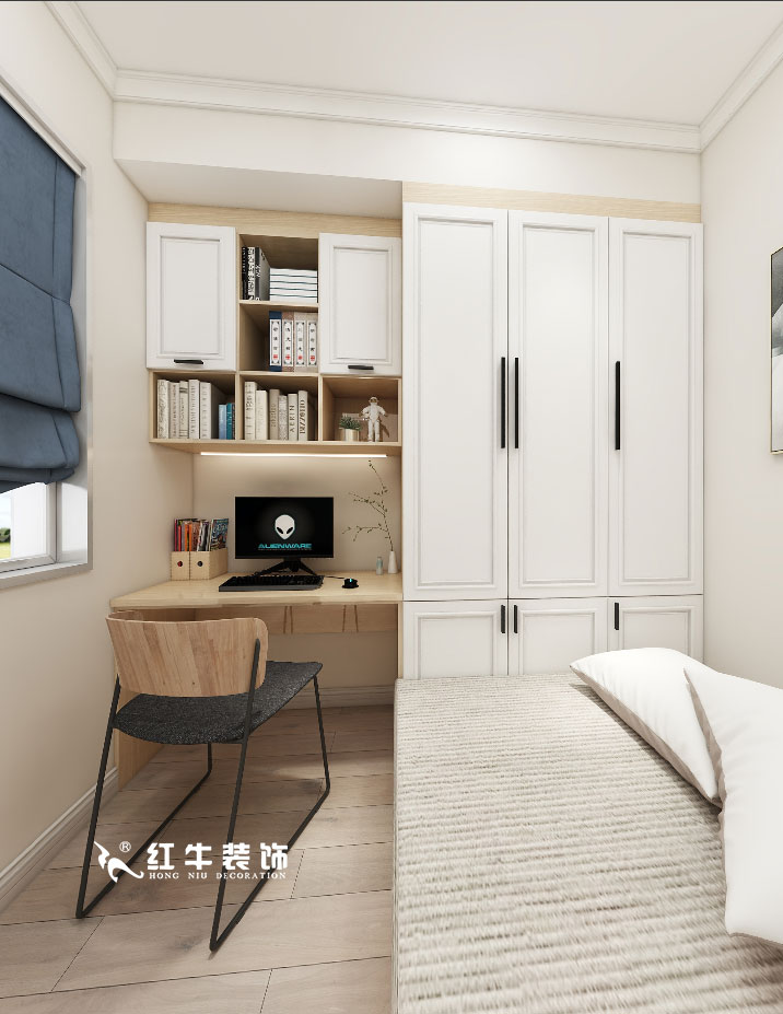 顧娟_金地都會(huì)意境118㎡現(xiàn)代風(fēng)格--弧形沙發(fā)設(shè)計(jì)，獨(dú)特有創(chuàng)意！10書房設(shè)計(jì)+